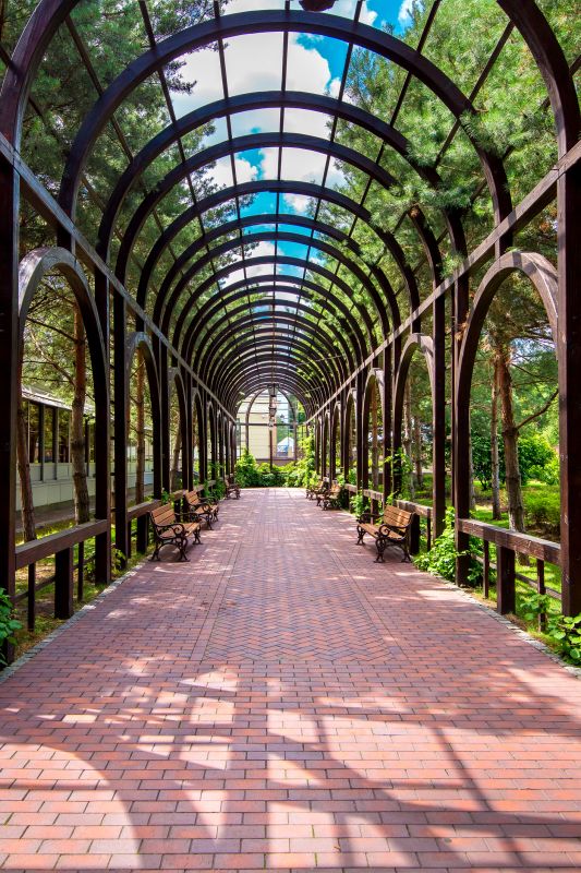 Arched Pergola Installation